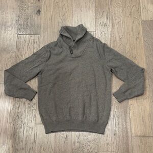 J. Crew Beige Cotton Shawl Collar Sweater Size Medium